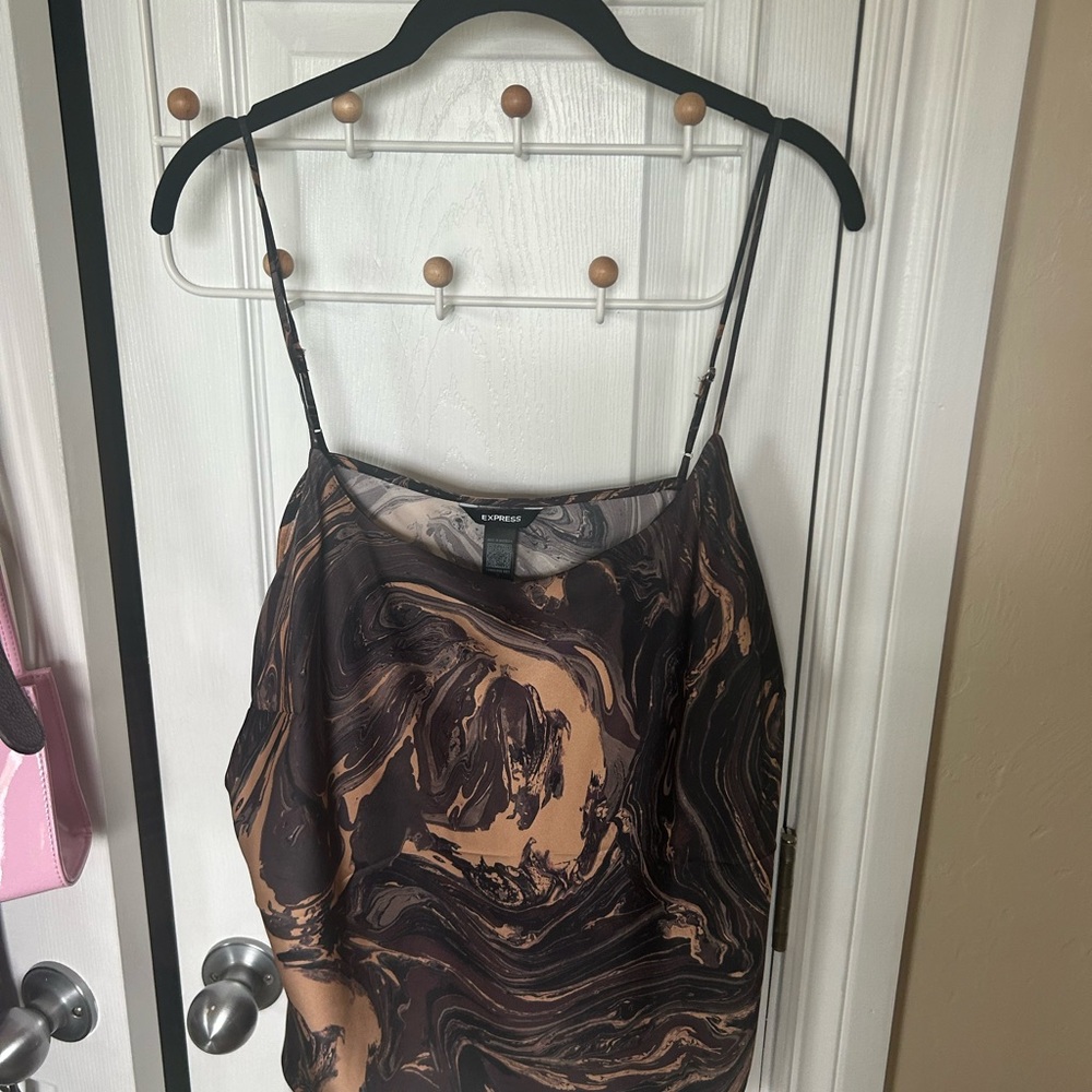 Express Brown and Gold Cami Top